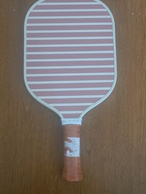 RECESS Quality Striped Rust Brown and Cream Pickleball Paddle